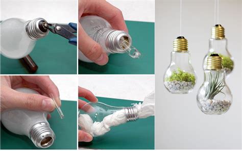 10 ideas de decoración con bombillas recicladas