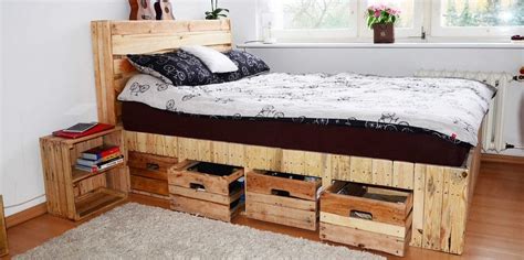 3 camas de palet con almacenaje incluido para ahorrar espacio