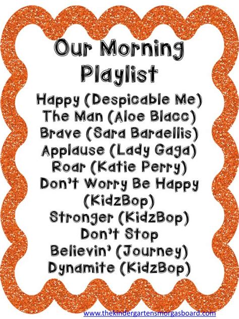 A playlist for morning arrival in your classroom. Upbeat ...