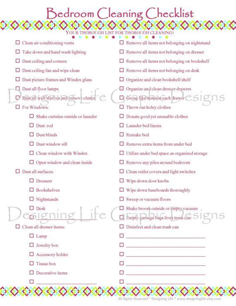 Bedroom cleaning checklist for kids  photos and video ...