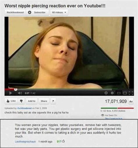 Best Nipple Piercing Comment | YouTube | Know Your Meme