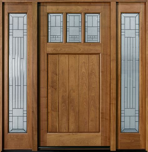 Best Single Custom Exterior Wood Door With Narrow Window ...