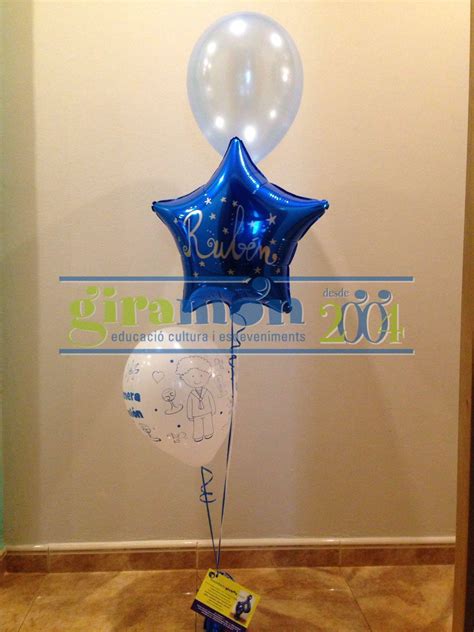 centro de mesa ccon globos con helio para decoración ...