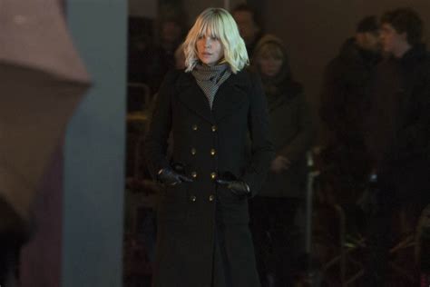 Charlize Theron on the set of The Coldest City in Berlin ...