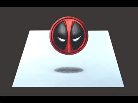 Como desenhar o Símbolo do Deadpool em 3D   passo a passo ...