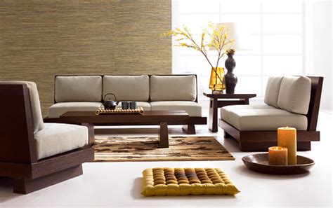 Contemporary Living Room Interior Design With Brown Wooden ...