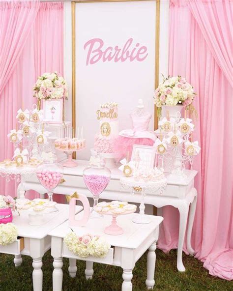 Decoración de Barbie para fiesta tematica cumpleaños