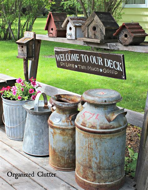 Decorating the Deck with Rustic Birdhouses | Organized Clutter
