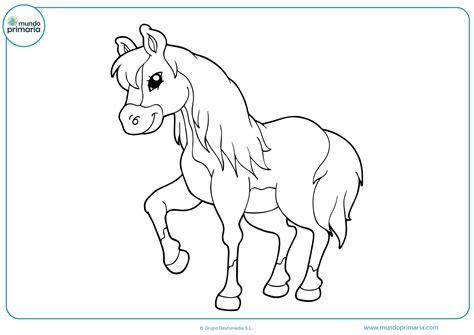 Dibujos de caballos para imprimir y colorear   Mundo Primaria