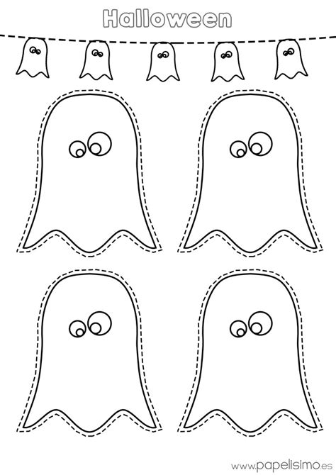 Dibujos de fantasmas Halloween para imprimir   PAPELISIMO