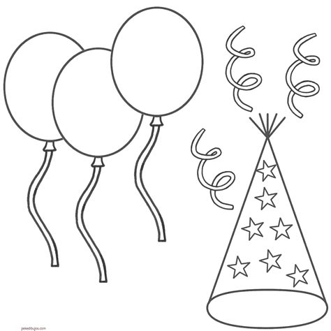 Dibujos de globos para colorear