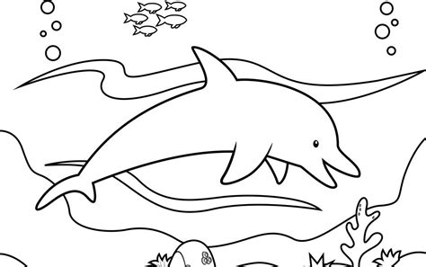 Dibujos infantiles de delfines para colorear