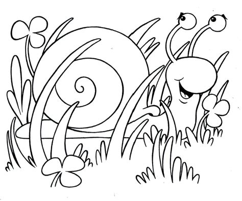 Dibujos para colorear: Insectos en primavera