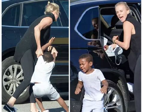Disturbing: Charlize Theron drags her 4 year old adopted ...