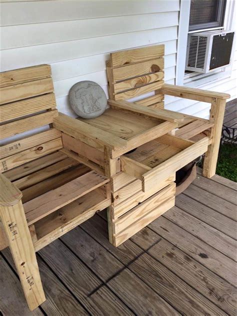 DIY Pallet Double Chair Bench | 99 Pallets