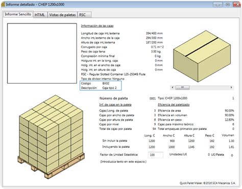 Ejemplo en Quick Pallet Maker   Software de Empaque