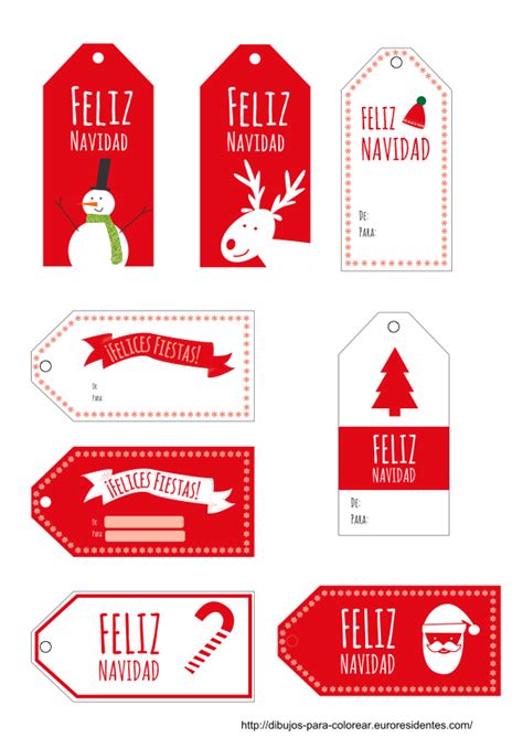 Etiquetas de navidad para imprimir   Manualidades