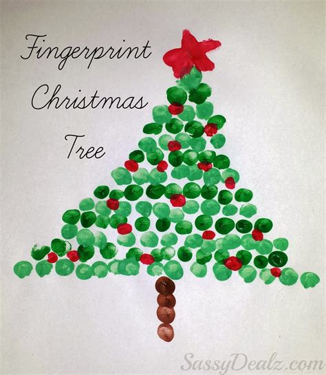 Fingerprint Christmas Tree Craft For Kids   Crafty Morning