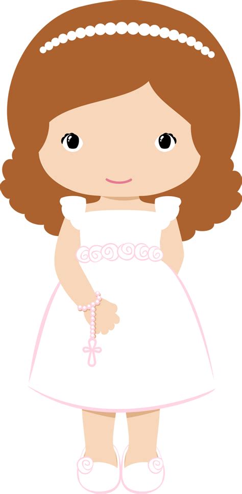 Girls in their First Communion Clip Art. | Oh My First ...