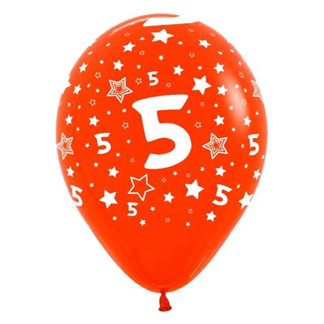 globos número 5 12  30cm en globos con números para cumpleaños