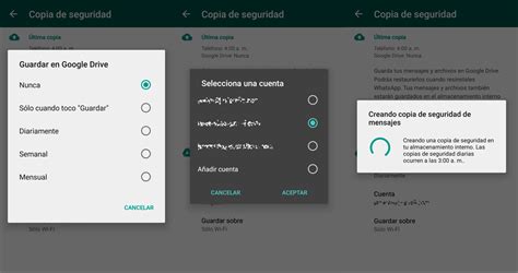 Guardar copias de seguridad de Whatsapp en Google Drive