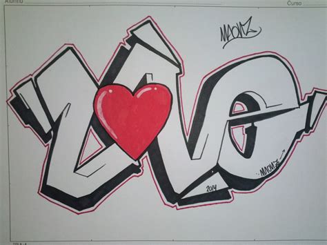 How to draw graffiti love on paper   YouTube