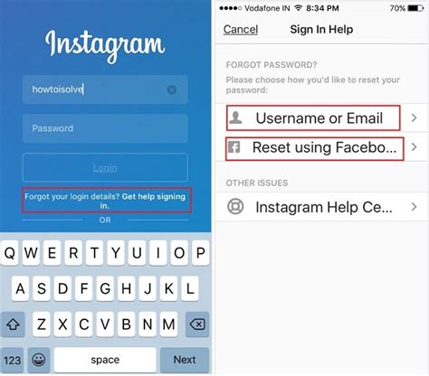 How to reset forgot instagram password on iPhone app