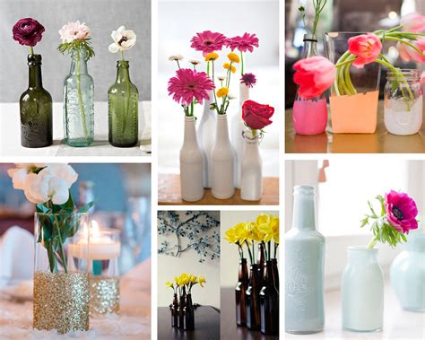 Ideas para decorar con floreros reciclados