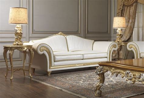Imperial: classic sofas and armchairs in beige leather ...