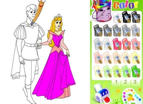 Juegos de colorear princesas.