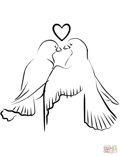 Love Birds coloring page | Free Printable Coloring Pages