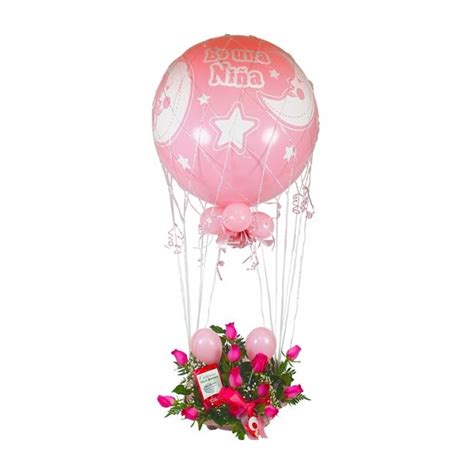 Mandar globo gigante Niña con 12 rosas a Materno Infantil ...