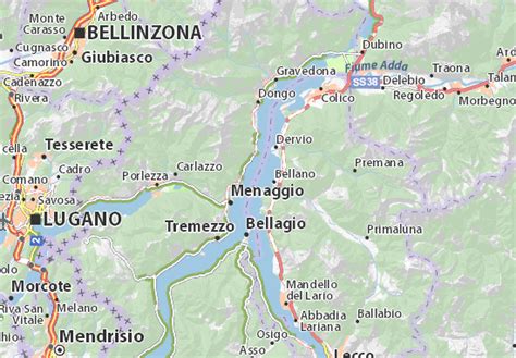Mappa Lago di Como   Cartina Lago di Como ViaMichelin