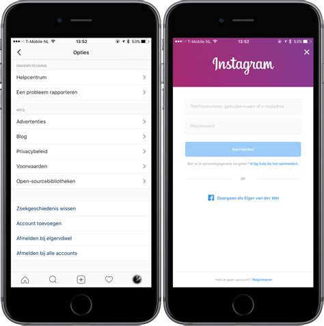 Meerdere Instagram accounts instellen en gebruiken