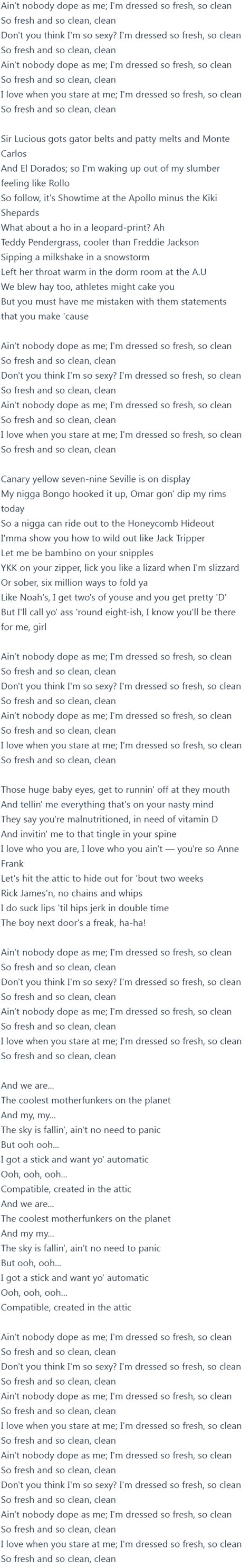 OutKast   So Fresh, So Clean Lyrics & Official Video