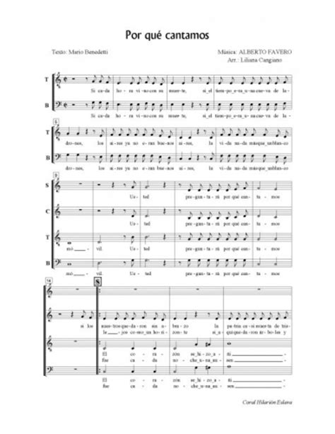 Partitura Por Música De Coro Voz Giuseppe Verdi La ...