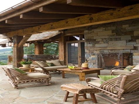 Patio designs, rustic outdoor covered patios covered ...