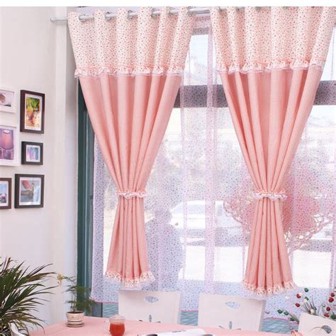 Plaid Bay Window or Short window curtains for Girls