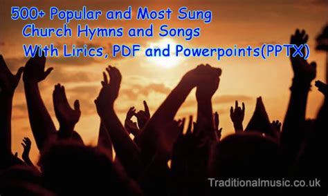 Popular & Most Sung Church Hymns & Songs with Lyrics, PDF ...