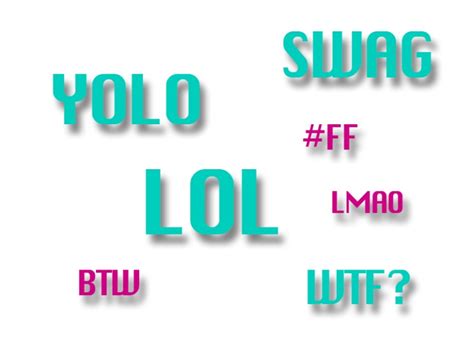 ¿Qué es LOL, YOLO, SWAG, WTF, BTW, XOXO, #FF?