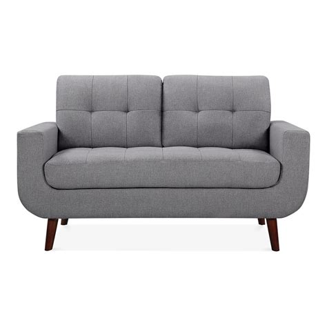 Sander 2 Seater Small Sofa Fabric Upholstered Grey | Cult ...