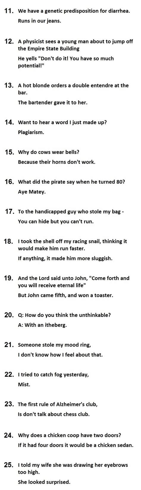 The 25 Best Two Line Jokes