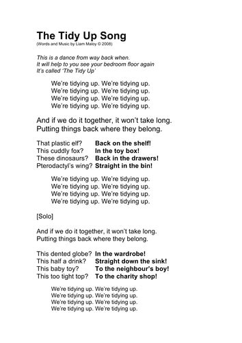 Tidy up    Great song to encourage children to tidy up by ...