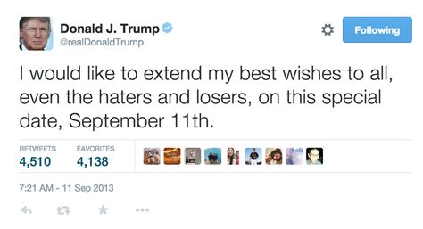 Trump s  haters and losers  Sept. 11 tweet vanishes   POLITICO