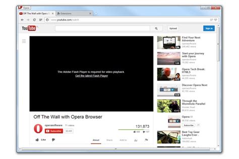 YouTube HTML5 unblocker extension Opera add ons